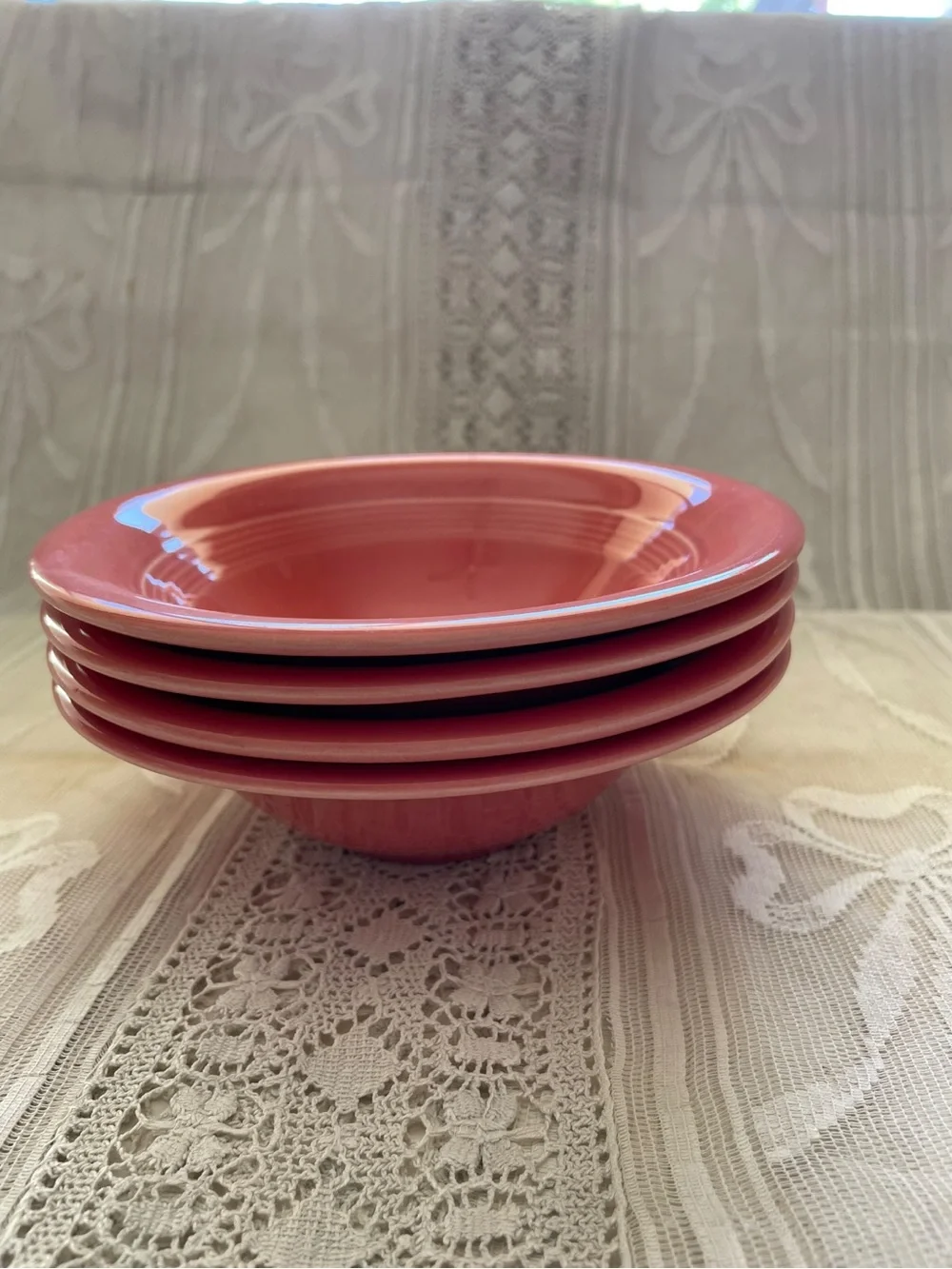 Set of 4 Fiestaware Persimmon Small Classic Bowls 15oz 5 5/8